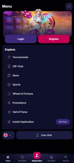 nv casino app menu