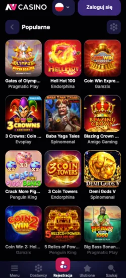 Popularne automaty w nv casino app android od Pragmatic Play i Gamzix
